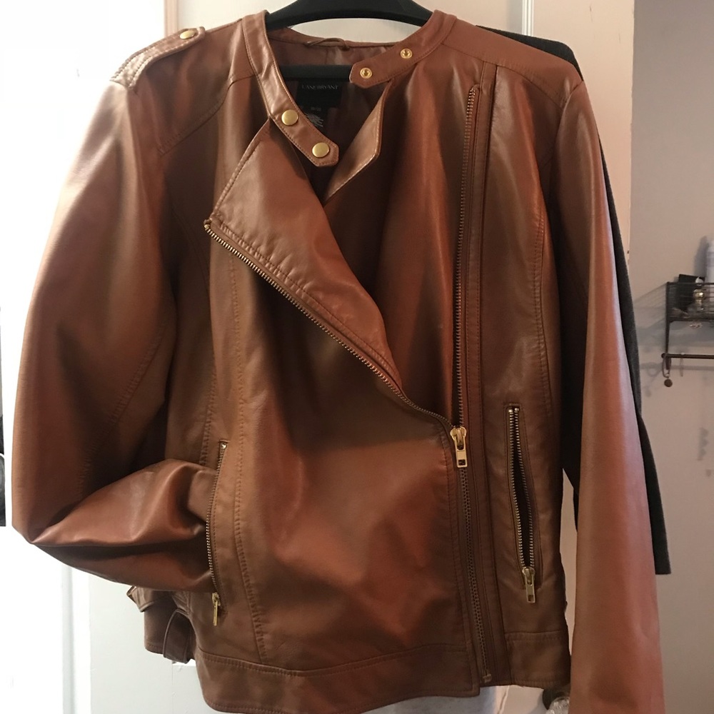 Lane Bryant faux leather jacket
